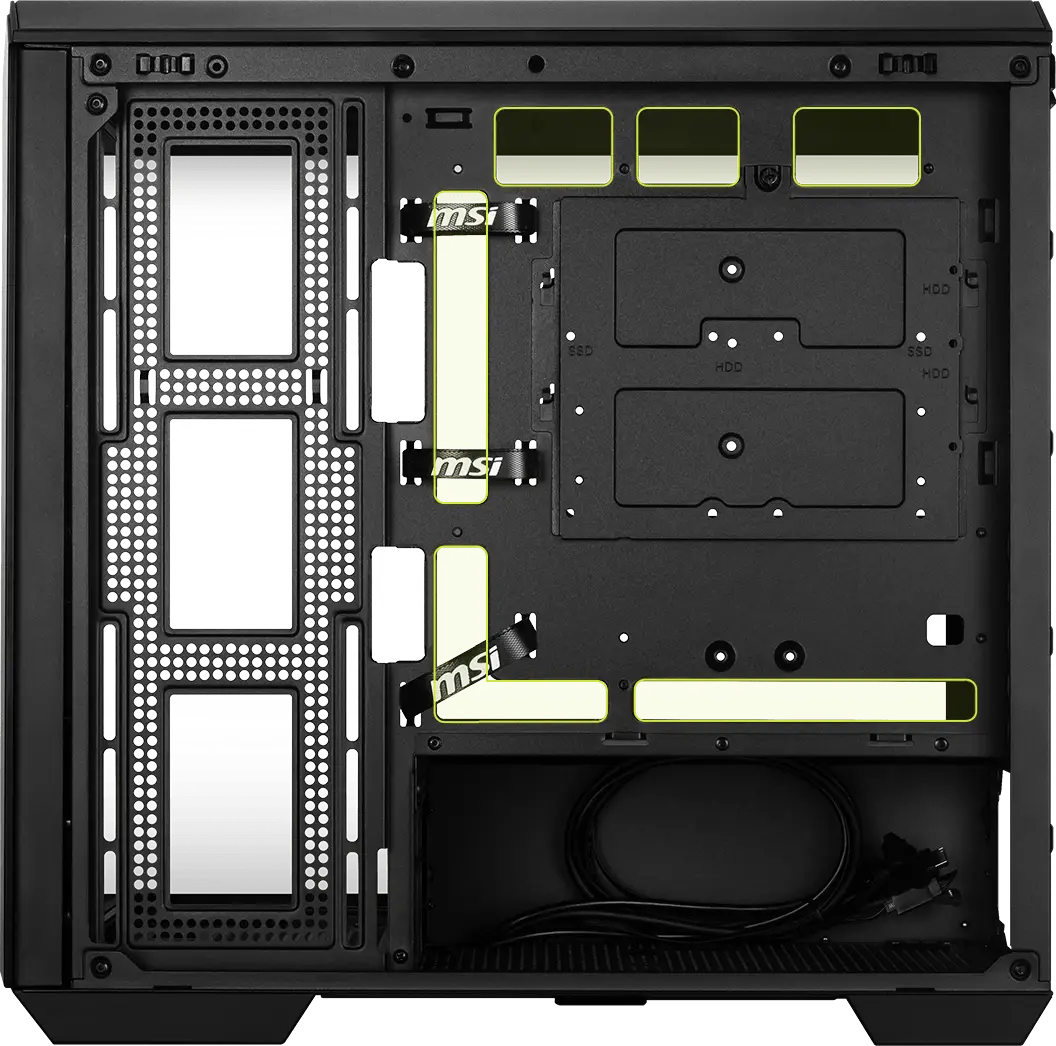 MSI MAG PANO M100R PZ White Micro-ATX PC Case - Supports Back